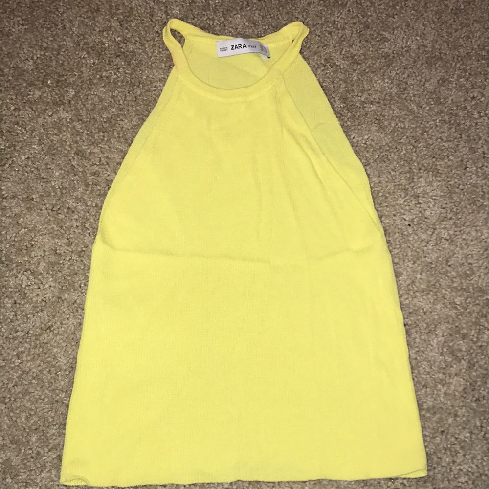 yellow halter top